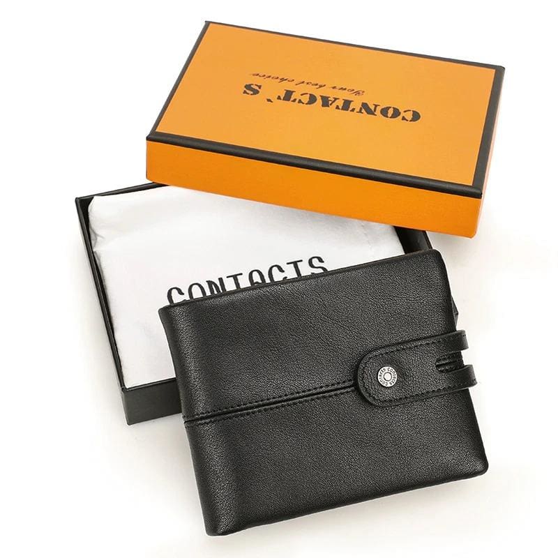 genuine leather hasp design wallet black box / china