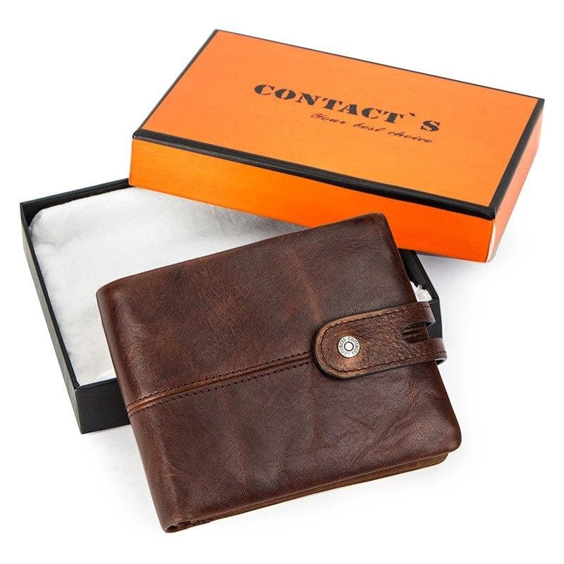genuine leather hasp design wallet coffee style 1 box / china