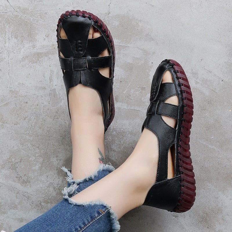 Genuine Leather Hollow Breathable Woman Shoes WOMEN SHOES