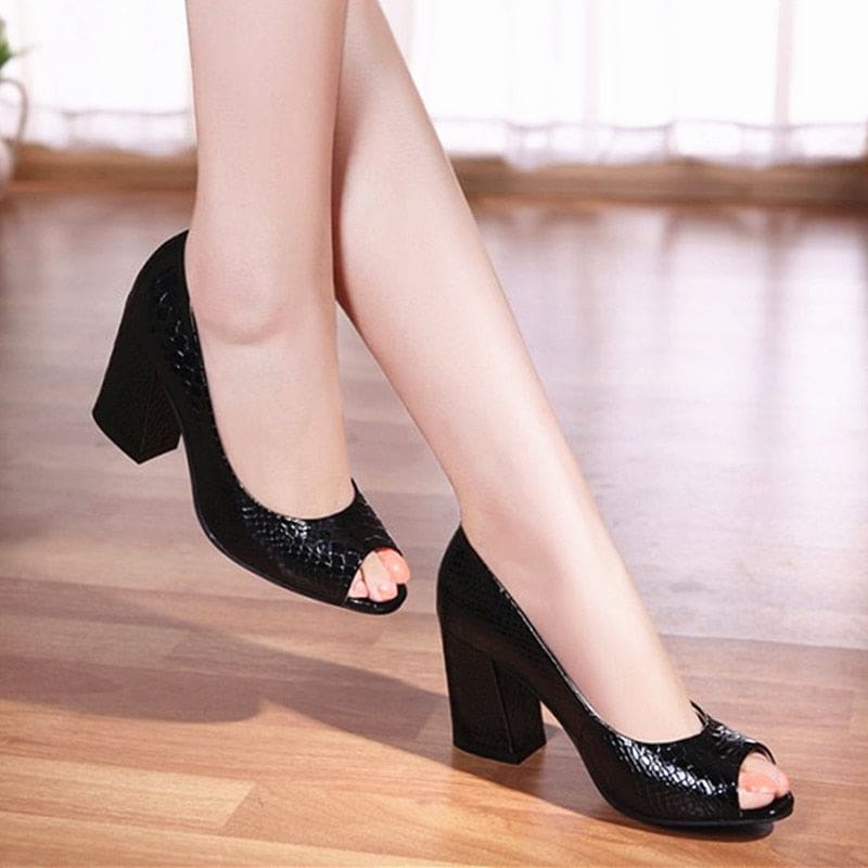 Genuine Leather Open Toe Summer Women High Heel HIGH HEELS