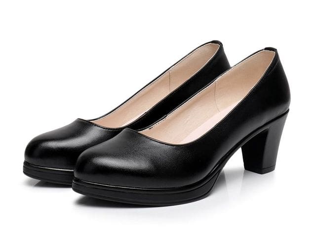 Genuine Leather Pointed Toe Women Pumps 7CM / 8.5 HIGH HEELS