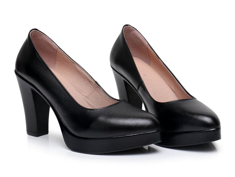 Genuine Leather Pointed Toe Women Pumps HIGH HEELS