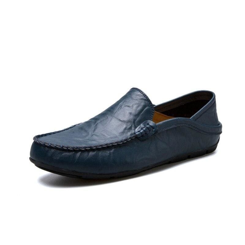 genuine leather slip on casual men moccasins shoes