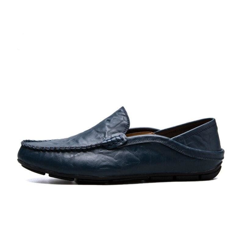 genuine leather slip on casual men moccasins shoes