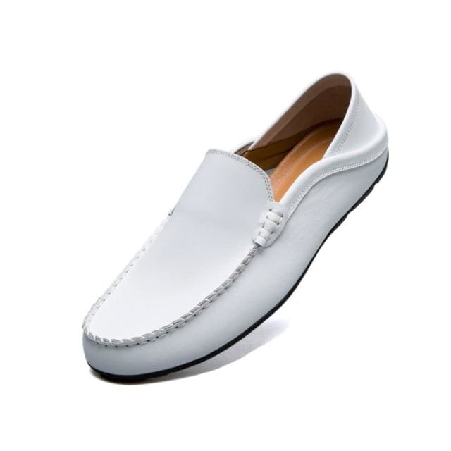 genuine leather slip on casual men moccasins shoes