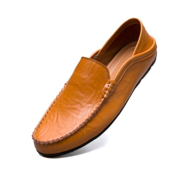 genuine leather slip on casual men moccasins shoes