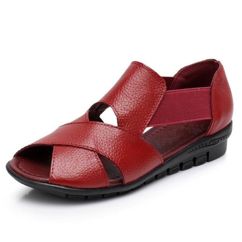 Genuine Leather Wedge Heel Gladiator Comfort Sandals WOMEN SANDALS