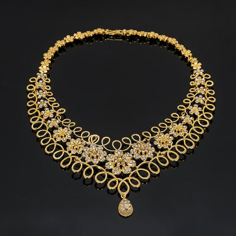 gold color jewelry sets for women