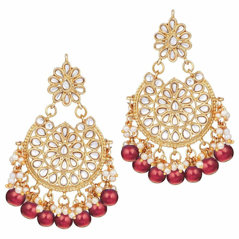gold plated choker necklace earrings set wedding bridal indian fashion jewelry