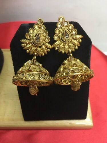 gold plated ethnic indian wedding jewelry set
