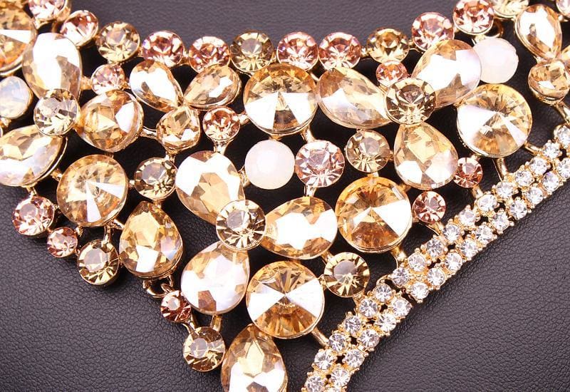 gorgeous crystal bridal jewelry sets wedding necklace earrings