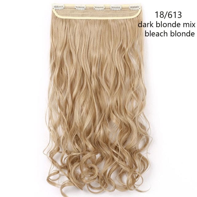 hairro synthetic 23inch long wavy clip in hair extension 18-613 / 23inches
