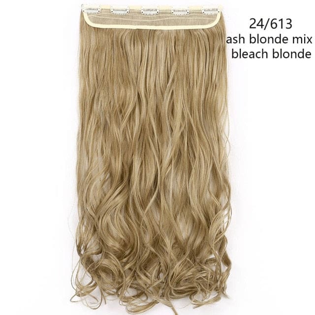 hairro synthetic 23inch long wavy clip in hair extension 24-613 / 23inches
