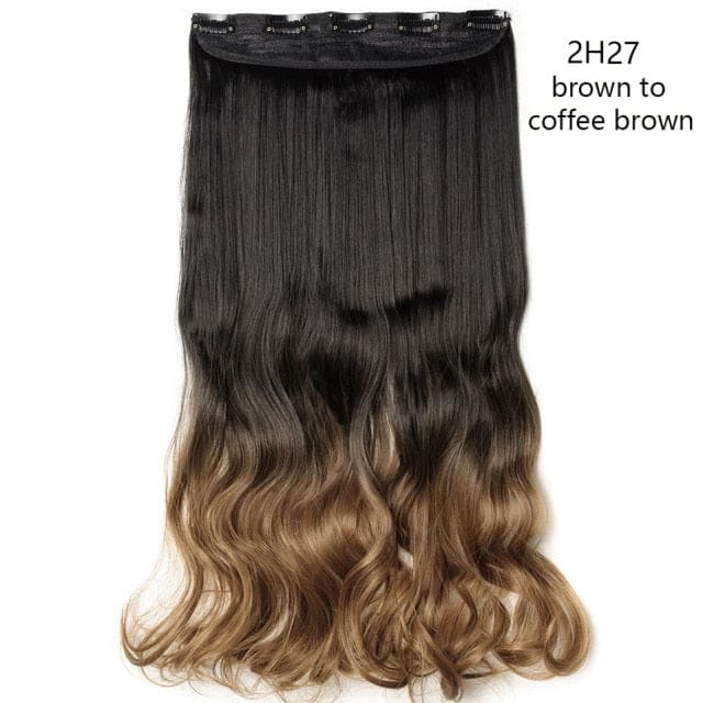 hairro synthetic 23inch long wavy clip in hair extension 2h27 / 23inches