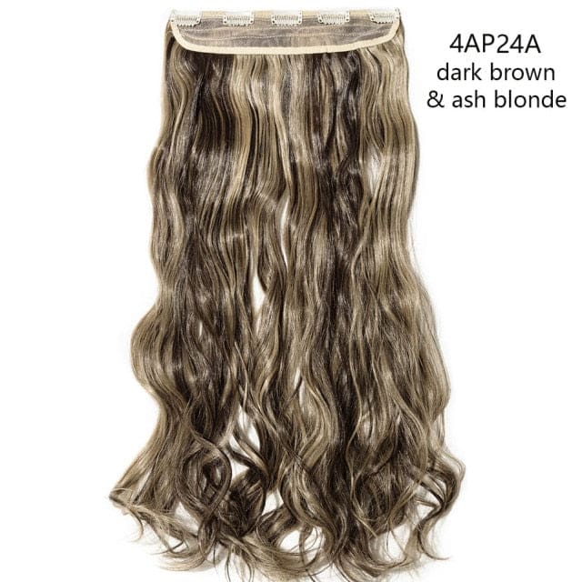 hairro synthetic 23inch long wavy clip in hair extension 4ap24a / 23inches