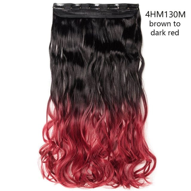 hairro synthetic 23inch long wavy clip in hair extension 4hm130m / 23inches