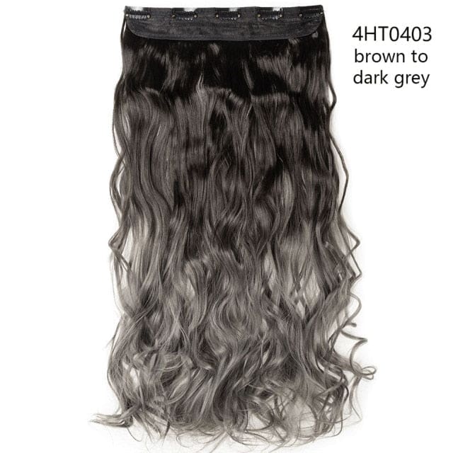 hairro synthetic 23inch long wavy clip in hair extension 4ht0403 / 23inches