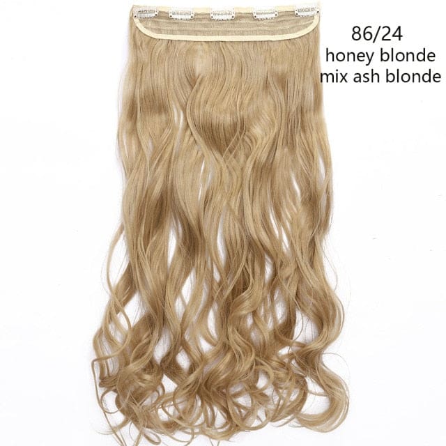hairro synthetic 23inch long wavy clip in hair extension 86-24 / 23inches