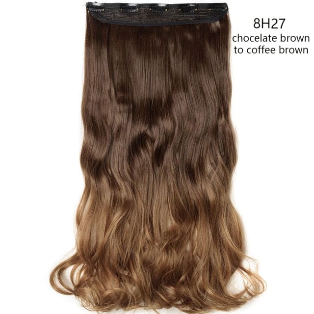 hairro synthetic 23inch long wavy clip in hair extension 8h27 / 23inches