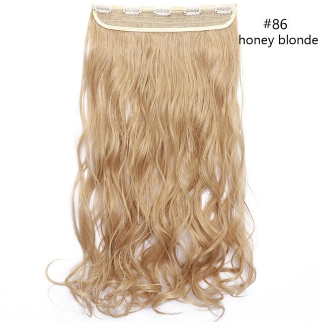hairro synthetic 23inch long wavy clip in hair extension honey blonde / 23inches