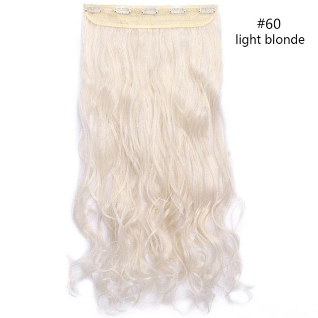 hairro synthetic 23inch long wavy clip in hair extension light blonde / 23inches
