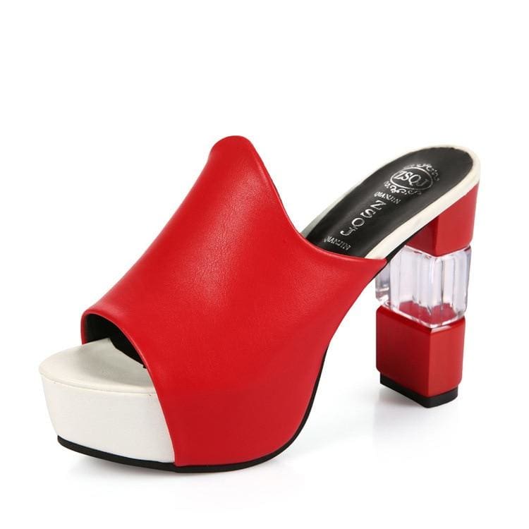 high heels sexy summer peep toe shoes