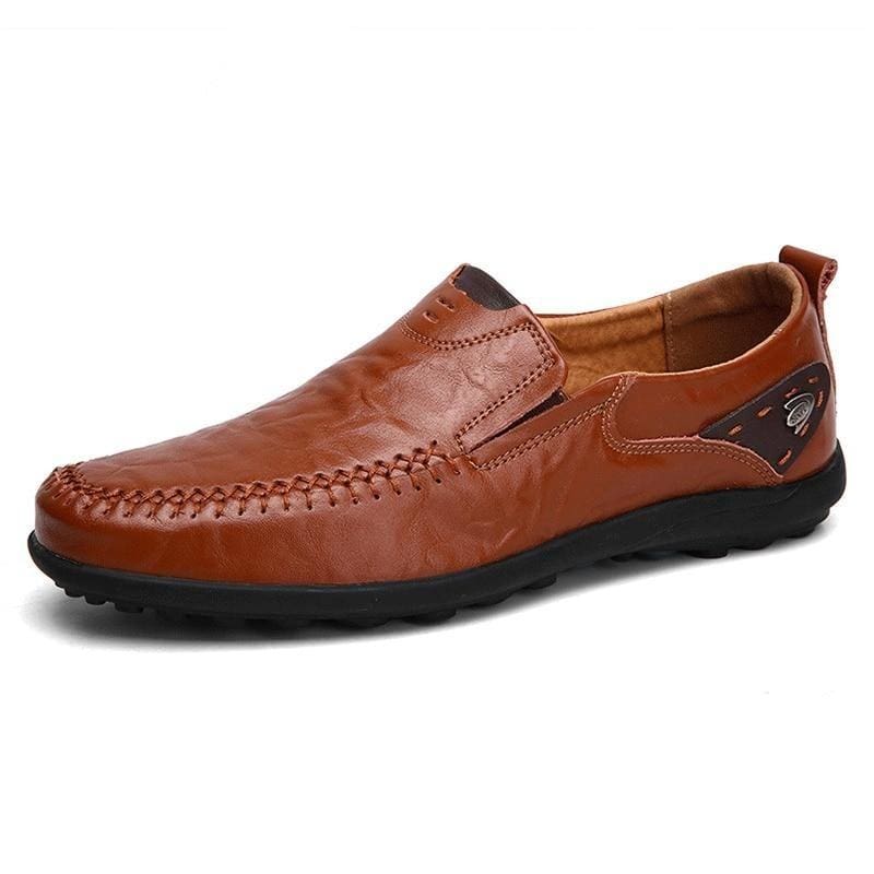 high quality leather men casual shoes soft moccasins