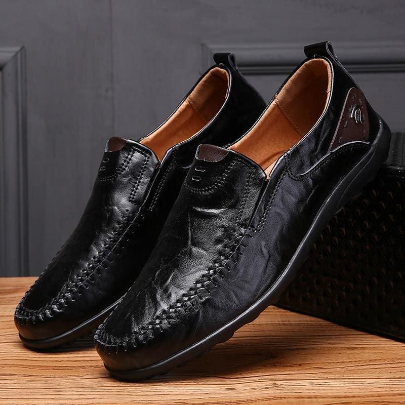 high quality leather men casual shoes soft moccasins