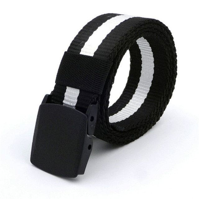 high quality marine corps canvas multi-function alloy buckle outdoor hunting metal tactical belt gm black / 45to47inch