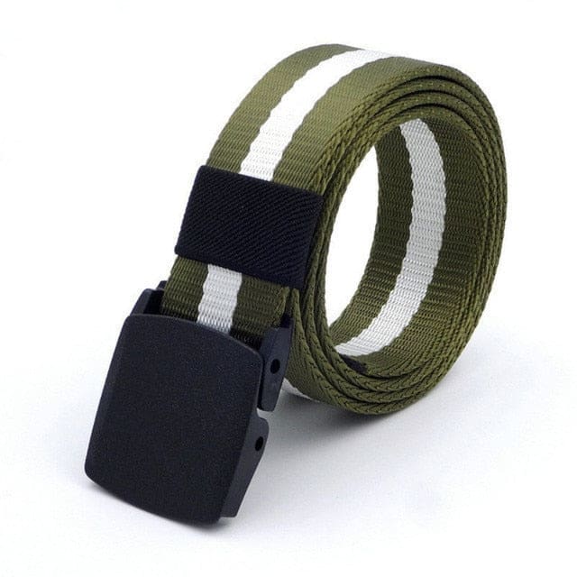 high quality marine corps canvas multi-function alloy buckle outdoor hunting metal tactical belt gm green / 45to47inch