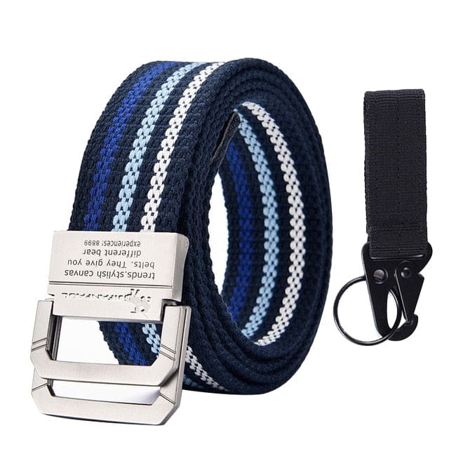 high quality marine corps canvas multi-function alloy buckle outdoor hunting metal tactical belt jf34 blue gou / 45to47inch