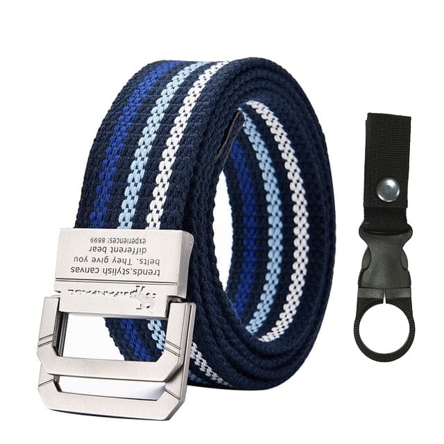 high quality marine corps canvas multi-function alloy buckle outdoor hunting metal tactical belt jf34 blue shui / 45to47inch