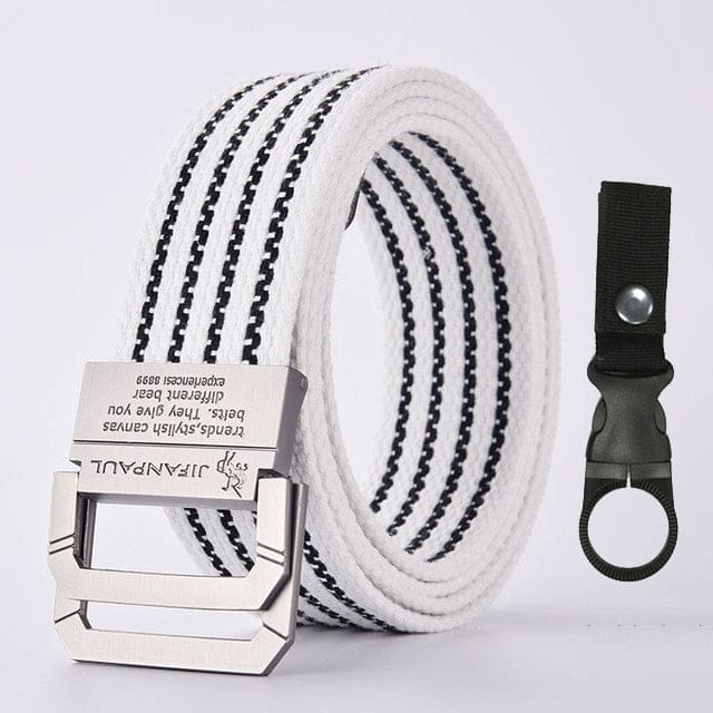 high quality marine corps canvas multi-function alloy buckle outdoor hunting metal tactical belt jf34 white shui / 45to47inch