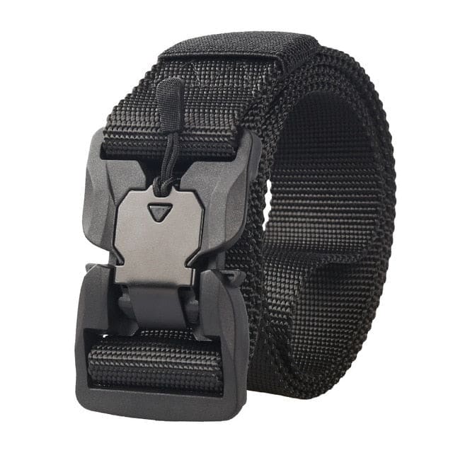 high quality marine corps canvas multi-function alloy buckle outdoor hunting metal tactical belt kk50-black / 45to47inch
