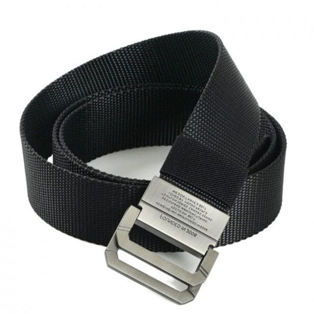 high quality marine corps canvas multi-function alloy buckle outdoor hunting metal tactical belt lg black / 45to47inch