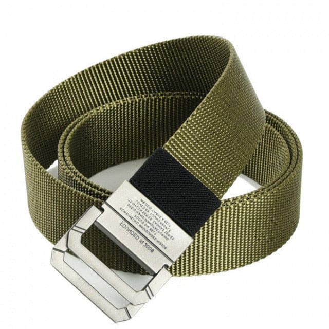high quality marine corps canvas multi-function alloy buckle outdoor hunting metal tactical belt lg green / 45to47inch