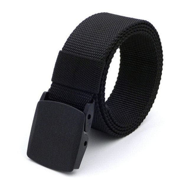 high quality marine corps canvas multi-function alloy buckle outdoor hunting metal tactical belt plm black / 45to47inch