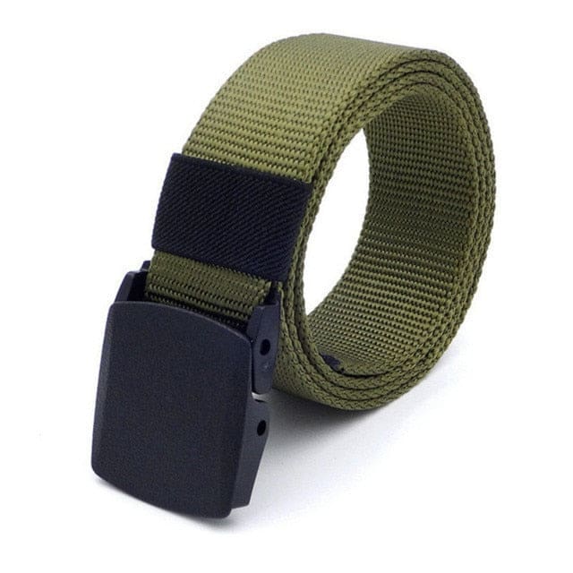 high quality marine corps canvas multi-function alloy buckle outdoor hunting metal tactical belt plm green / 45to47inch
