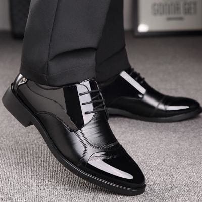 high quality pu leather oxford business men shoes