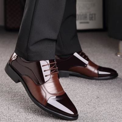 high quality pu leather oxford business men shoes