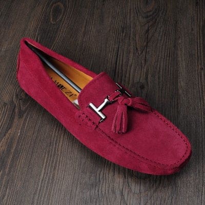 hot genuine nubuck leather men loafers