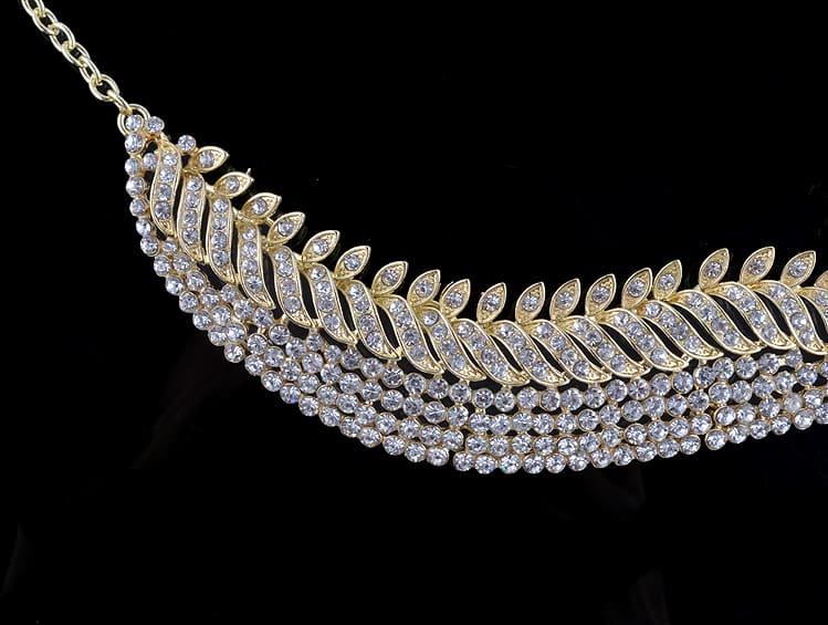 indian style wedding crystal rhinestone bridal jewelry set