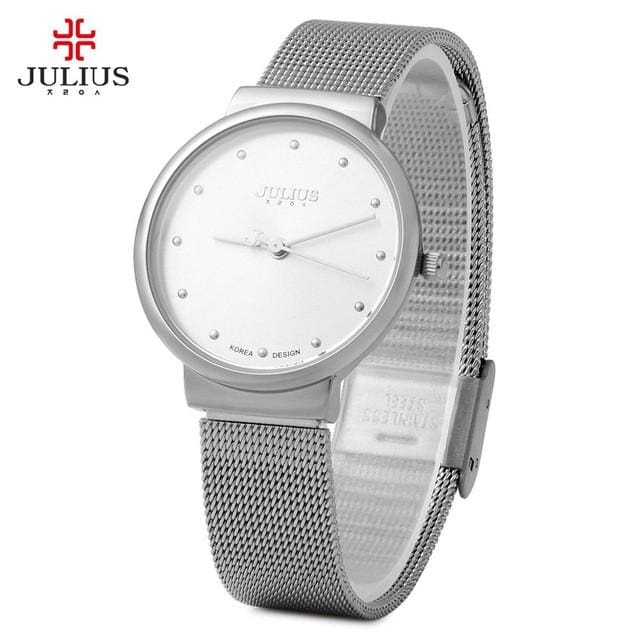 julius relogio feminino stainless steel watch