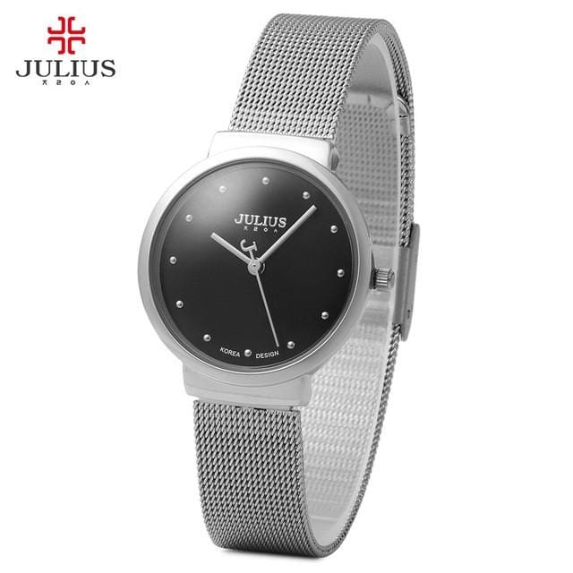 julius relogio feminino stainless steel watch