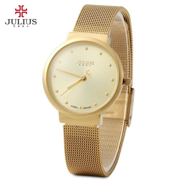 julius relogio feminino stainless steel watch