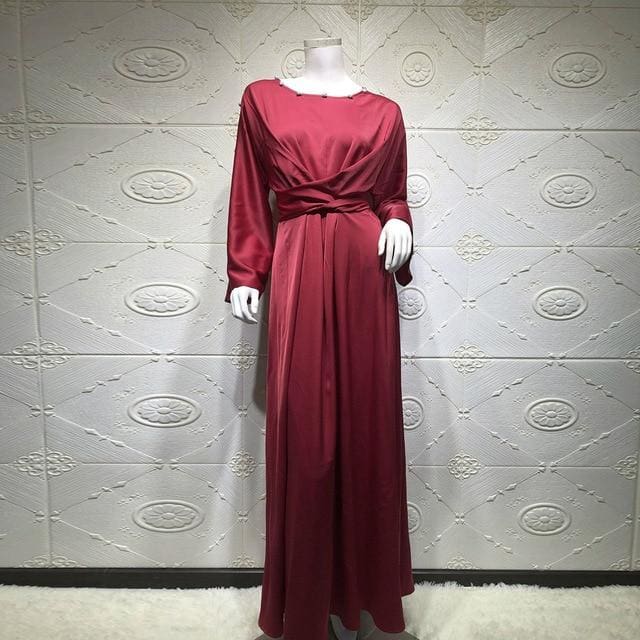 kaftan abaya robe satin dress