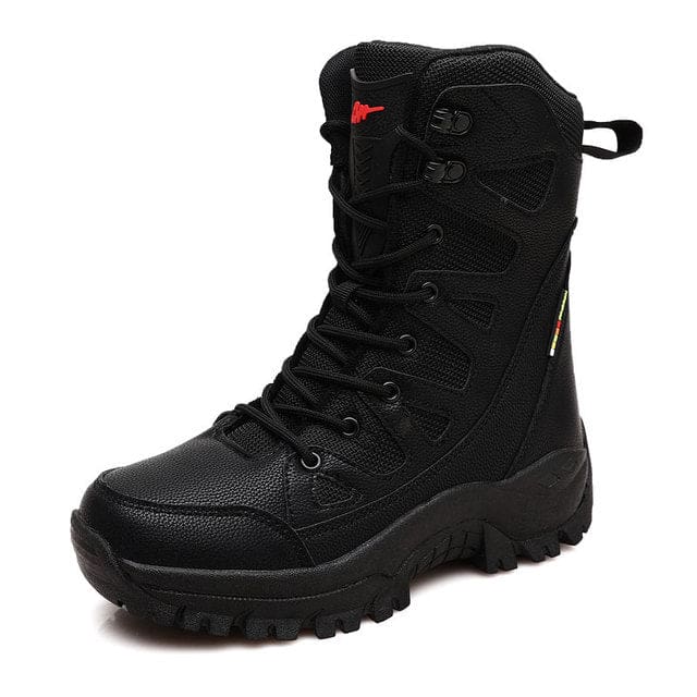 Lace Up Casual High Top Anti-Slip Waterproof Snow Men Boots Black No Plush / 5.5 MEN SHOES
