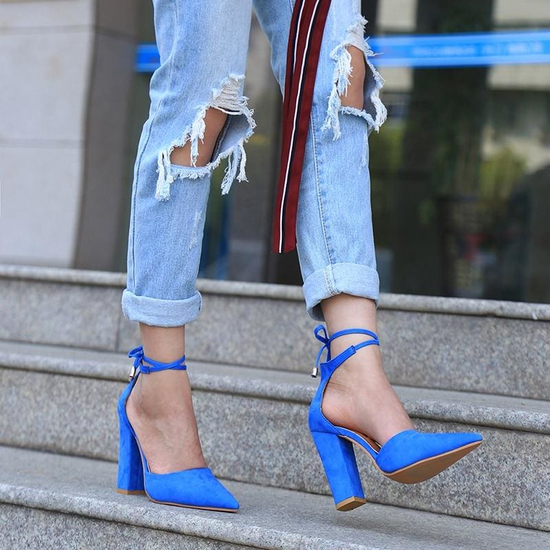lace up pointed toe women sexy high heels