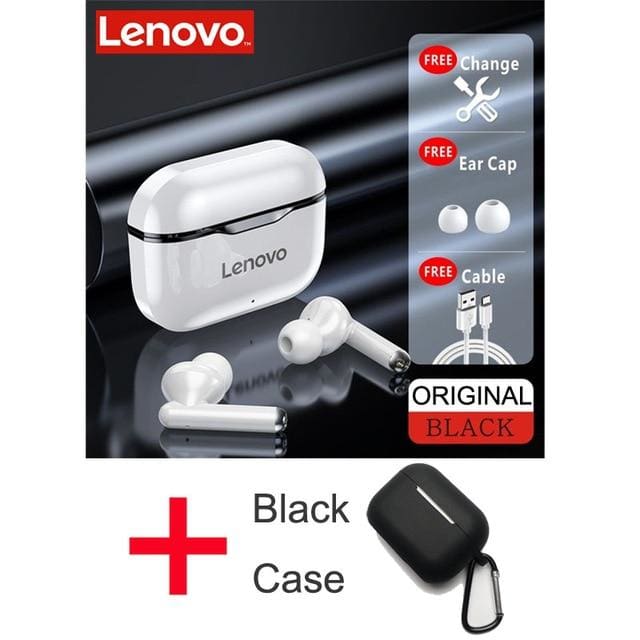 lenovo lp1 tws bluetooth 5.0 wireless headset lp1 black case black