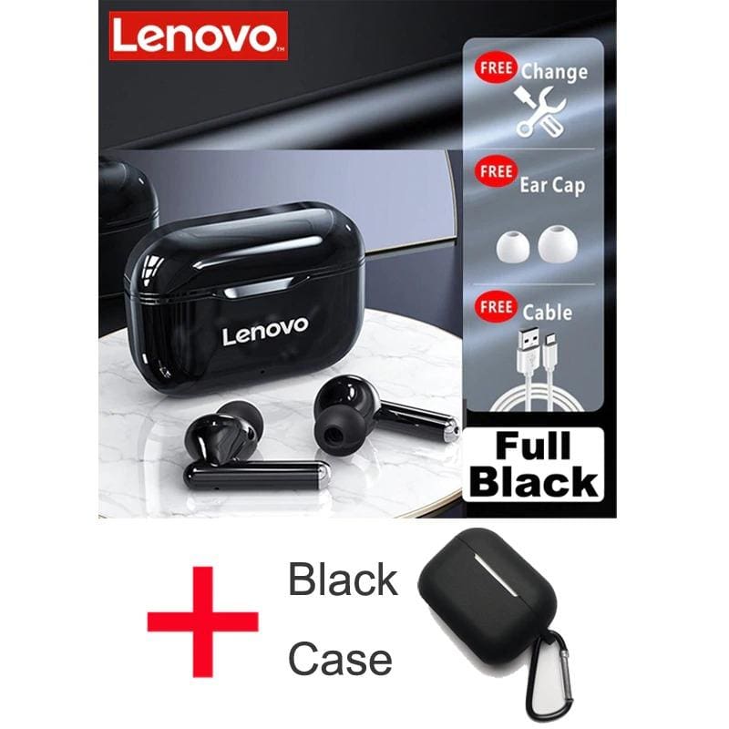 lenovo lp1 tws bluetooth 5.0 wireless headset lp1 full bla case bl